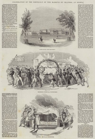 Feier des Geburtstags des Marquis von Chandos in Stowe von English School