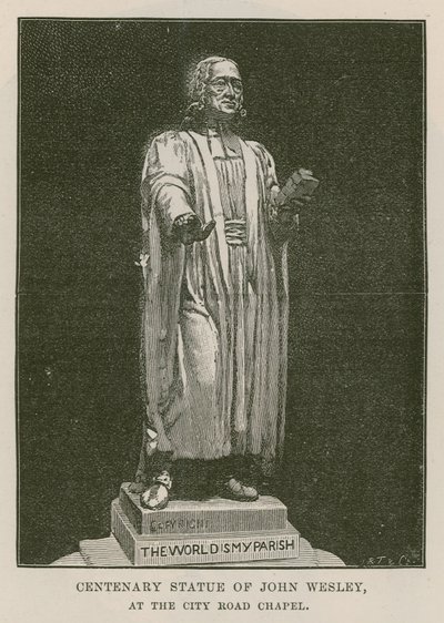 Hundertjahrfeier-Statue von John Wesley von English School