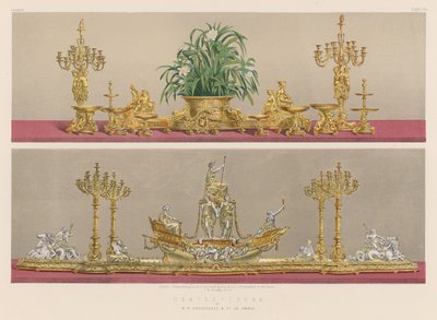 Mittelstücke von M M Christofle und Co, Paris von English School