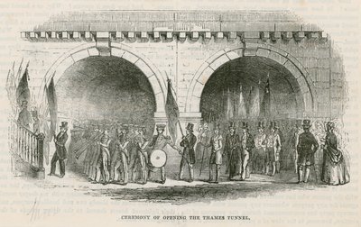 Zeremonie der Eröffnung des Thames-Tunnels von English School