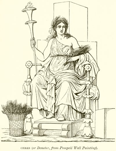 Ceres (oder Demeter, aus Pompeji-Wandmalerei) von English School