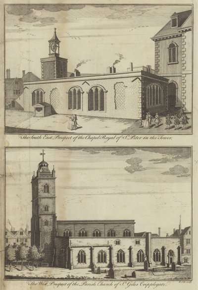 Kapelle Royal von St. Peter im Tower und Kirche St. Giles Cripplegate, London von English School