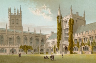 Kapelle und Bibliothek, Magdalen College--Oxford von English School
