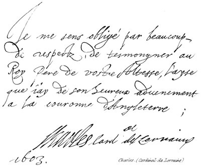 Karl, Kardinal von Lothringen von English School