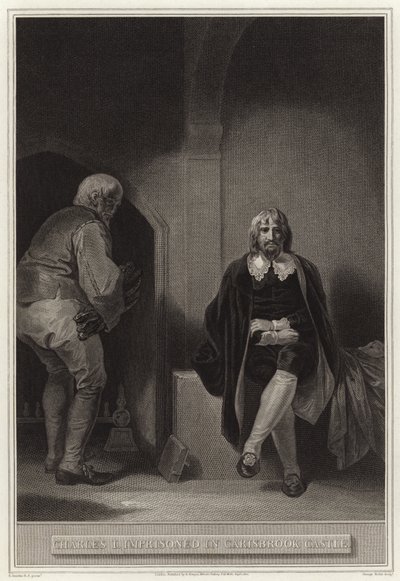 Charles I in Carisbrook Castle eingesperrt von English School
