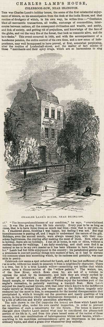 Charles Lambs Haus, nahe Islington von English School