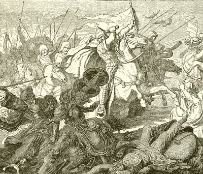 Karl Martell bei Poitiers von English School