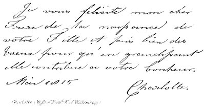 Charlotte (Ehefrau von Friedrich, König von Württemberg) von English School