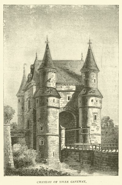 Schloss von Lille, Tor (Gravur) von English School