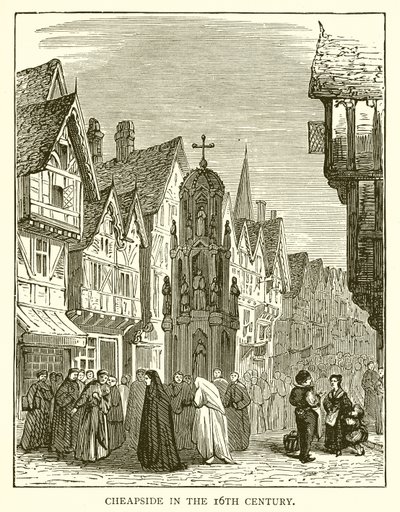 Cheapside im 16. Jahrhundert von English School