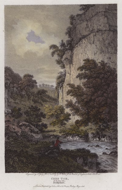 Chee Tor, am Fluss Wye, Derbyshire von English School