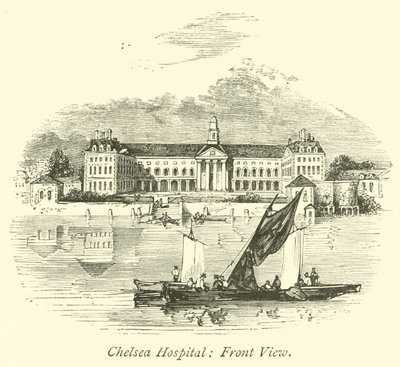 Chelsea-Krankenhaus, Vorderansicht von English School