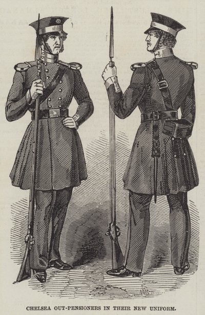 Chelsea-Auswärtspensionäre in ihrer neuen Uniform (Stich) von English School