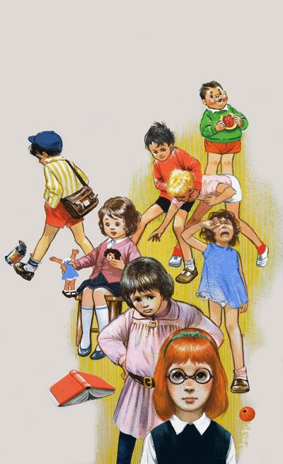 Kinder spielen und streiten von English School