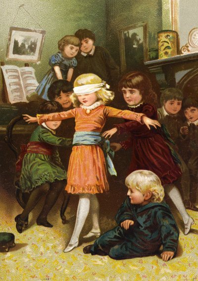 Kinder spielen Blinde Kuh von English School