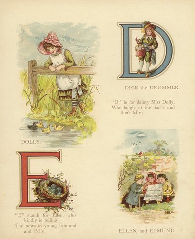 Kindernamen: Dick der Trommler, Dolly, Ellen, Edmund von English School