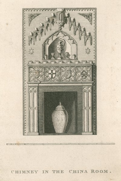 Kamin im China-Zimmer, Strawberry Hill, Twickenham, London von English School