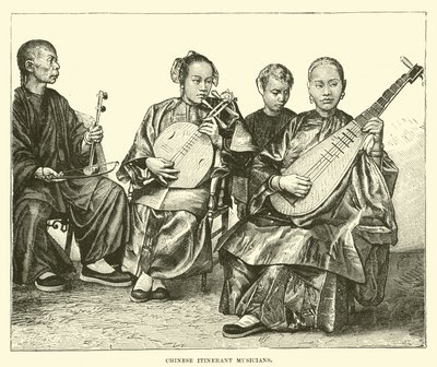 Chinesische Wandermusiker von English School