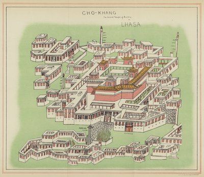 Cho-Khang, der große Tempel von Buddha in Lhasa von English School