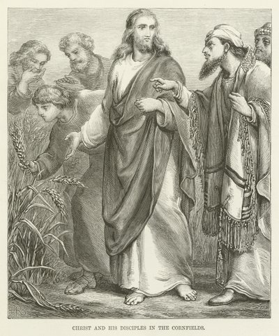 Christus und seine Jünger in den Kornfeldern von English School