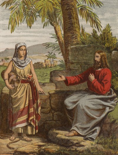 Christus und die Frau von Samaria von English School