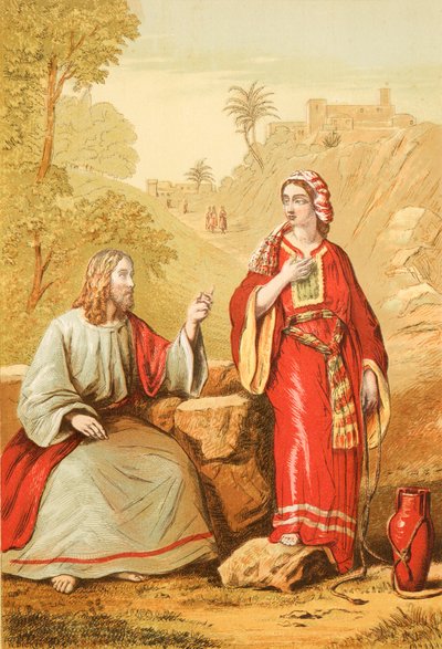 Christus und die Frau von Samaria von English School