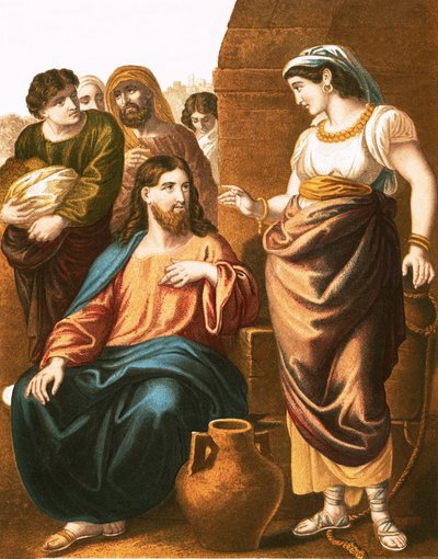 Christus und die Frau von Samaria von English School
