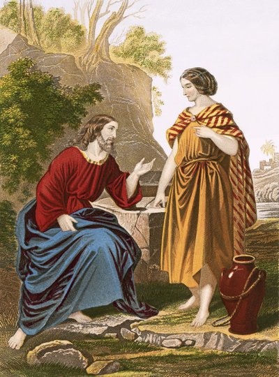 Christus und die Frau von Samaria von English School