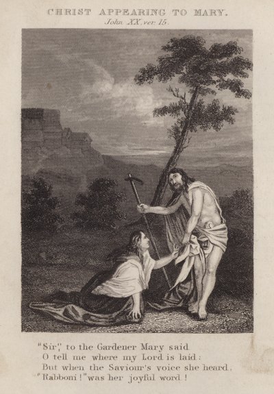 Christus erscheint Maria, Johannes XX, Vers 15 von English School