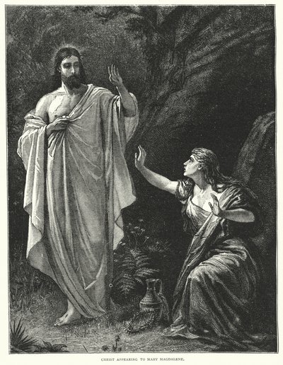 Christus erscheint Maria Magdalena (Stich) von English School