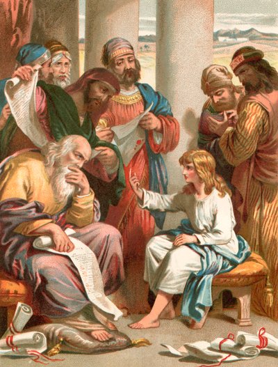 Christus inmitten der Doktoren von English School