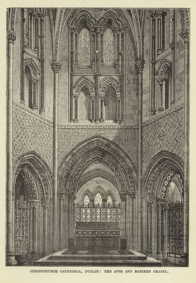 Christchurch-Kathedrale, Dublin, die Apsis und die östliche Kapelle von English School