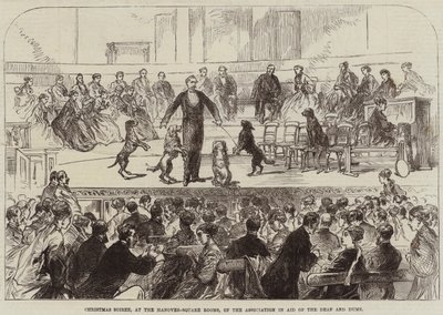 Weihnachtssoirée in den Hanover-Square Rooms der Vereinigung zur Unterstützung der Taubstummen von English School