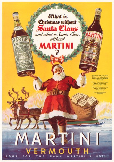 Weihnachtswerbung für Martini Wermut von English School