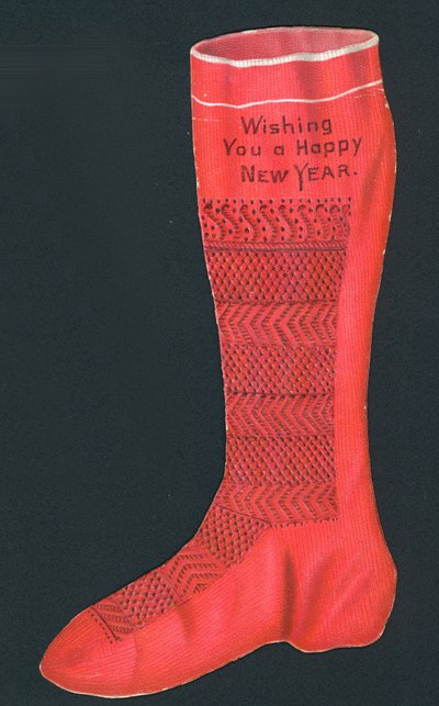 Weihnachtsstrumpf-Grußkarte von English School
