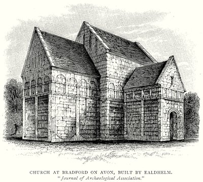 Kirche in Bradford on Avon, erbaut von Ealdhelm von English School