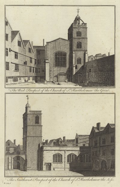 Kirche St Bartholomew the Great und Kirche St Bartholomew the Less, London von English School