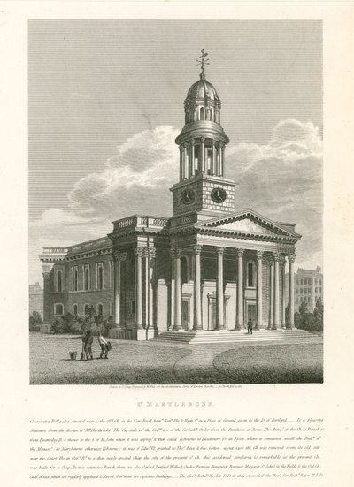 Kirche von St Marylebone, London von English School