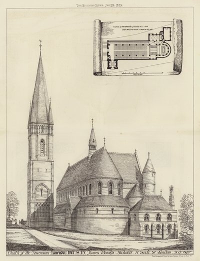 Kirche der Himmelfahrt, Lavender Hill, SW von English School