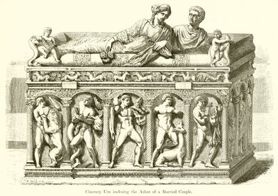 Aschenurne eines Ehepaares von English School