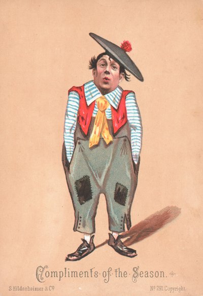 Clown, Weihnachtskarte von English School