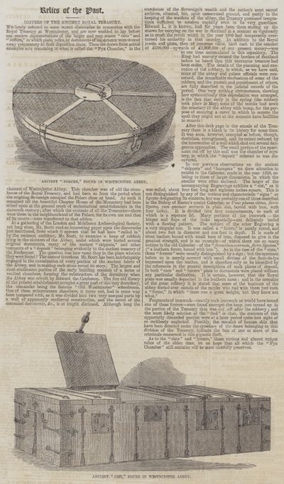 Truhen des alten königlichen Schatzes (Stich) von English School