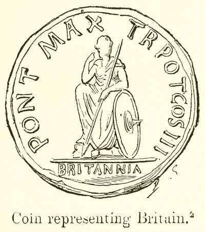 Münze, die Britannien darstellt von English School