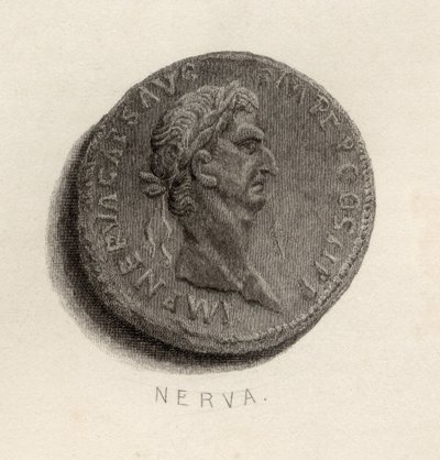 Münze aus der Zeit von Nerva Caesar Augustus von English School