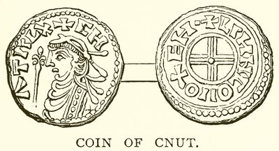 Münze von Cnut von English School