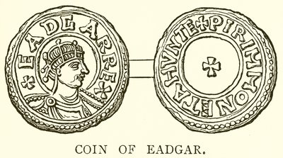 Münze von Eadgar von English School