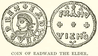 Münze von Eadward dem Älteren von English School