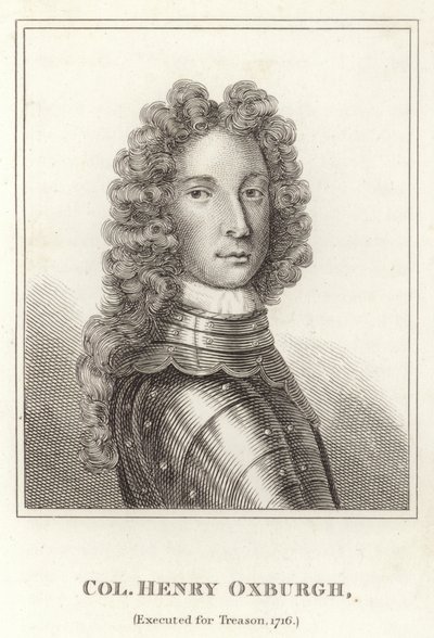 Col Henry Oxburgh, Hingerichtet wegen Hochverrats, 1716 von English School