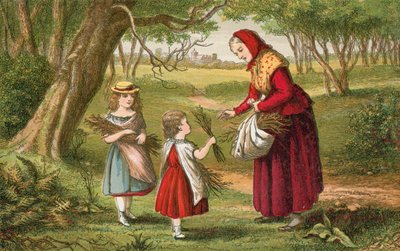 Sammeln von Brennholz von English School