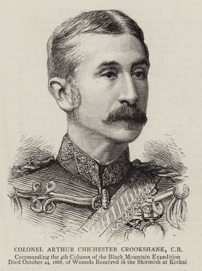 Oberst Arthur Chichester Crookshank (Gravur) von English School